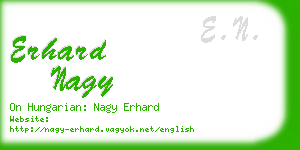 erhard nagy business card